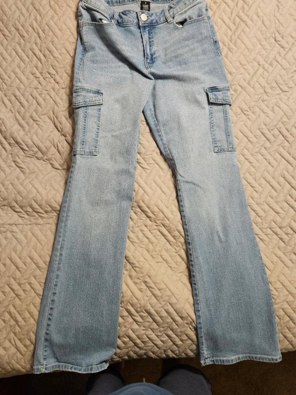 INDIGO FUSION light blue size 8 jeans with utility pockets